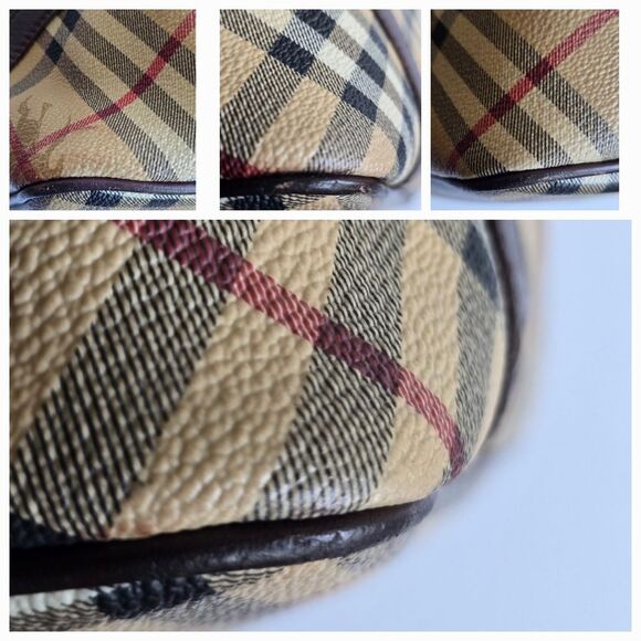 Burberry Haymarket Check Tote Bag Brown - Picture 15 of 16